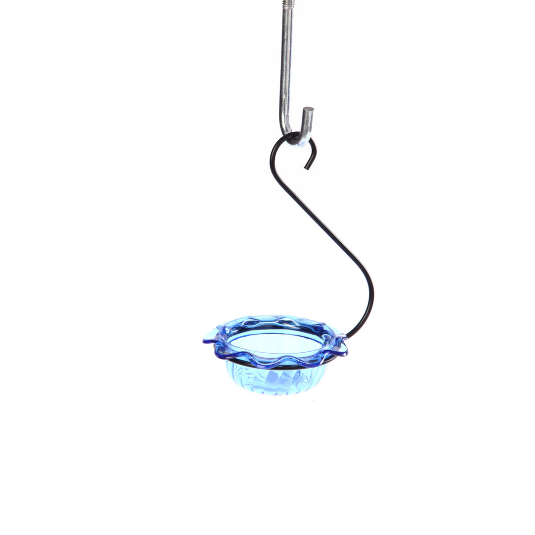 Birds Choice 8" Bluebird Single Cup Hanging Feeder with 3oz Capacity, Blue Birds Choice
