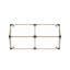 Ensemble de pergola double Toja Grid 30 pour poteaux en bois 4X4-128566236