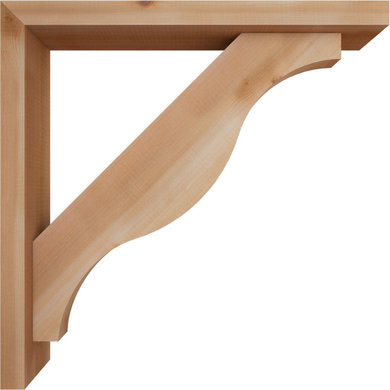 Support Funston Block avec support décalé, 24 x 24, Cèdre rouge occidental de l 3 1/2 po (lisse)