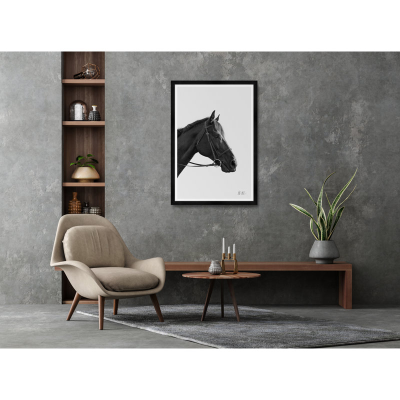 Hunt Club Portrait On White Print by Tim Klein