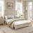 Solid Wood Bed Frame with Tall Headboard-218752411-218752408