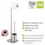 Ivy Bronx free-standing toilet set, Mod. Iria, black, with toilet roll holder and toilet brush-728362073
