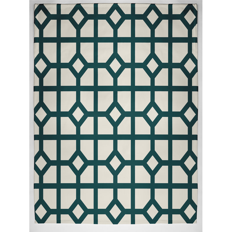 Renata Plain Weave / Muslin Throw Blanket, Teal