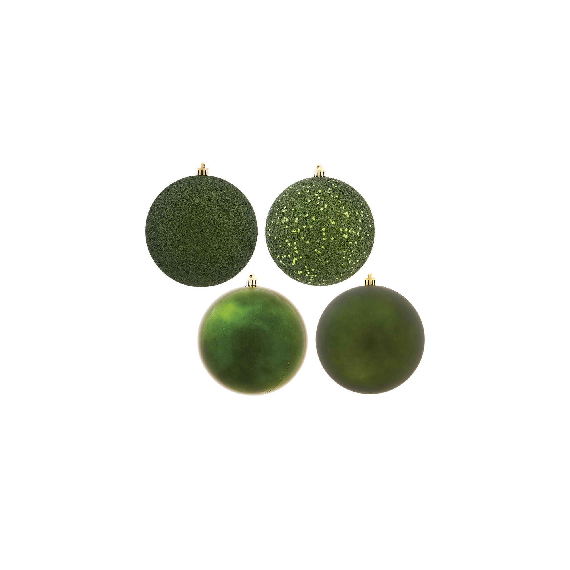 Holiday Décor Ball Ornament, Moss Green, 24, 2.4" H x 2.4" W x 2.4" D