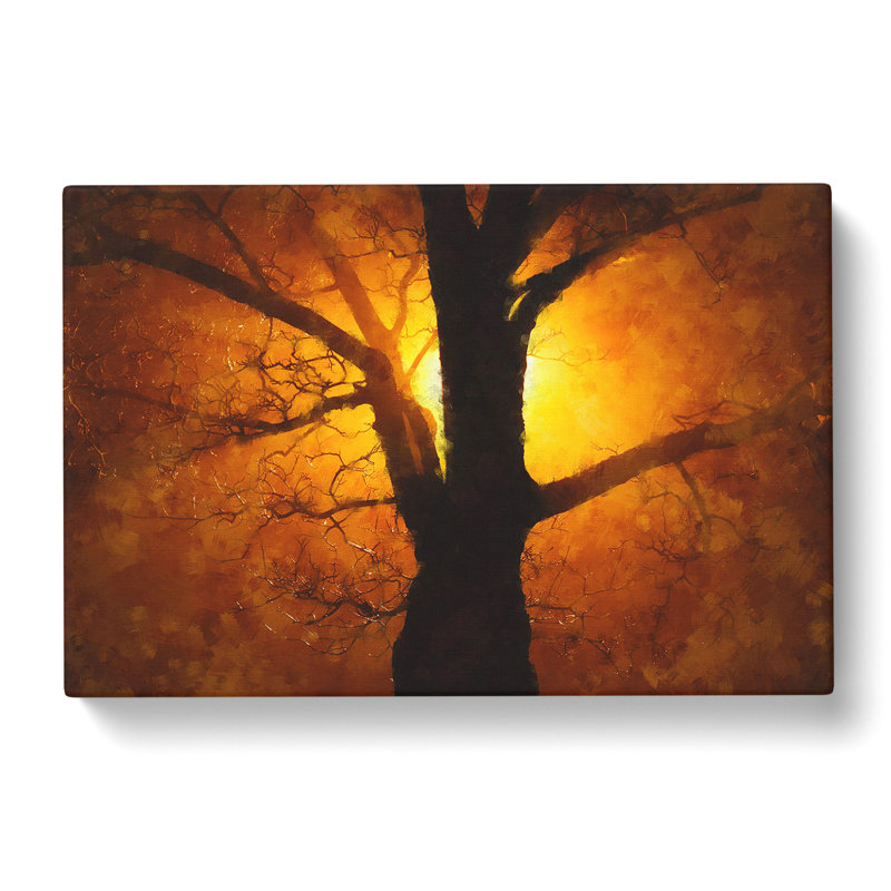 Tree At Sunset Vol.5 - Wrapped Canvas, 35cm H x 50cm W x 3cm D