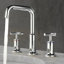 Robinet de lavabo de salle de bain espacé en laiton massif 8 "à deux poignées Primast-80022484