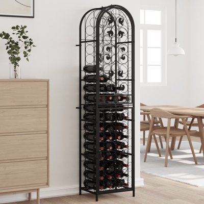Gulfcrest Wine Rack Black Wrought Iron