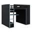 Lit mezzanine double avec bureau, garde-robe, tiroirs, port USB, bande à DEL RVB, lit pour poste de travail-2133532848