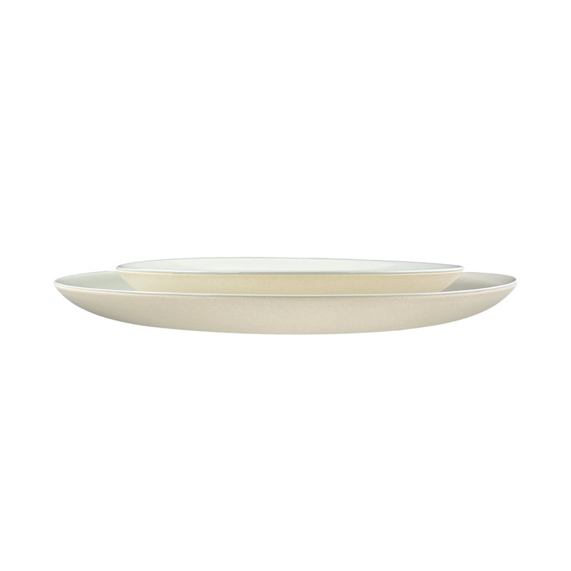 Canvas Home Shell Bisque Porcelain Salad Plate, Gray