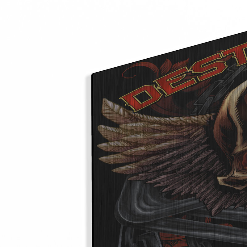 «Skull And Wings With Text» par Flyland Designs, H 36 po x l 24 po