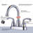 Centerset 2-handle Bathroom Faucet with Drain Assembly-93800694