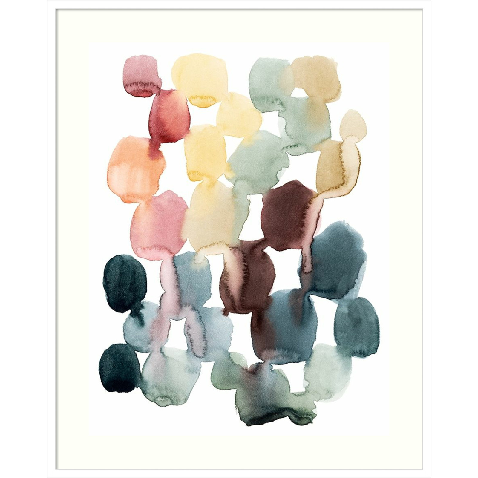 Desert Stones II by Grace Popp, White Framed Paper, 41" H x 33" W