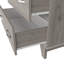  Commode 32 po à deux tiroirs gris clair avec tablettes ouvertes