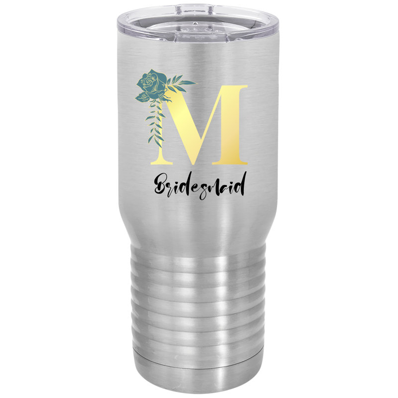 20 oz Gobelet de voyage en acier inoxydable isolé sous vide, Argent