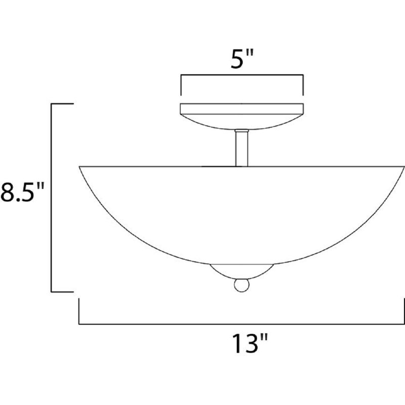 Ashunta Glass Semi Flush Mount, Oil Rubbed Bronze
