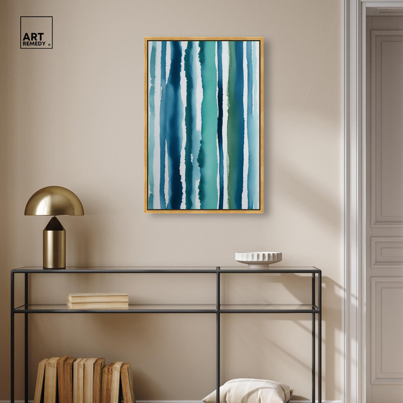 «Glacier Glides», reproduction d'art sur toile par Art Remedy, cadre doré, 20 x 30, H 31 po x l 21 po, Cadre doré