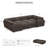 Knaack Plush Wide Corduroy Large Sectional Modular Sofa, Livingroom 8 Seats 137.8'' Wide Sofa Bed With Detachable Back/Seat Cushions-329374773