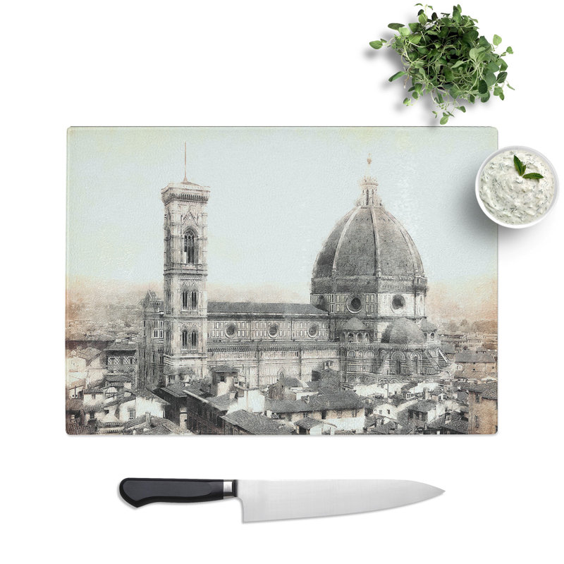 Tempered Glass Florence Cathedral in Italy Chopping Board, 28.5 cm x 39 cm