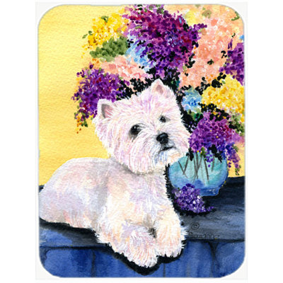 East Urban Home Westie Glass Cutting Board