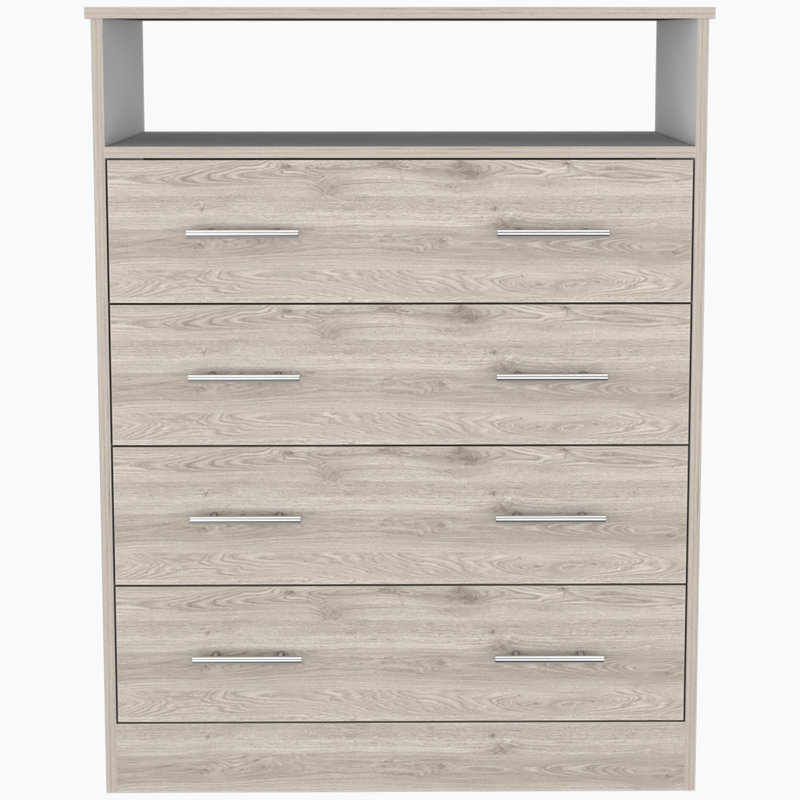 Commode rectangulaire à 4 tiroirs, tiroir, Gris clair