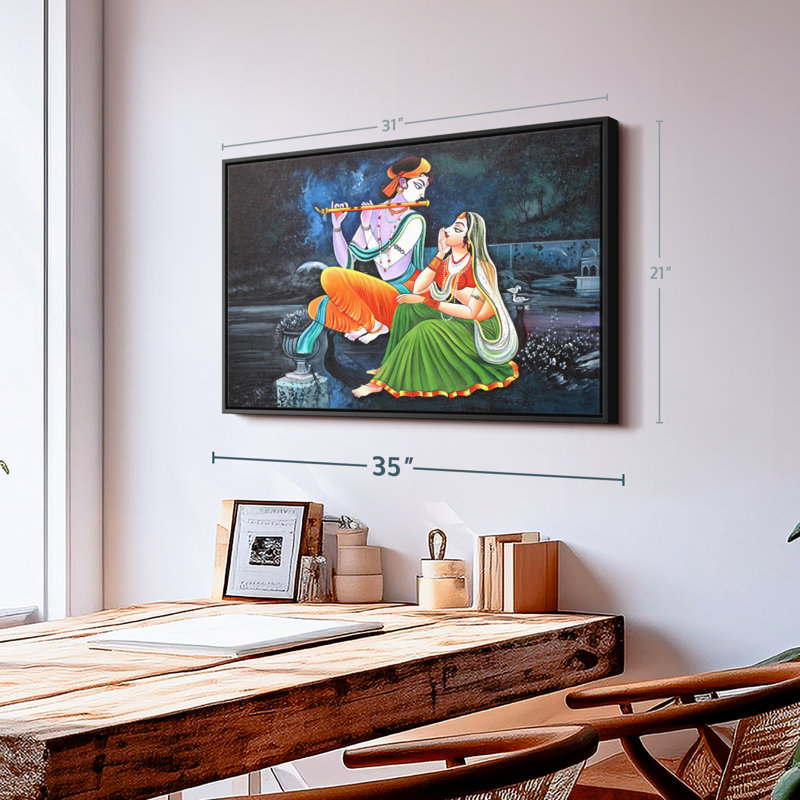 Radha Krishna Canvas Print, 21" H x 31" W