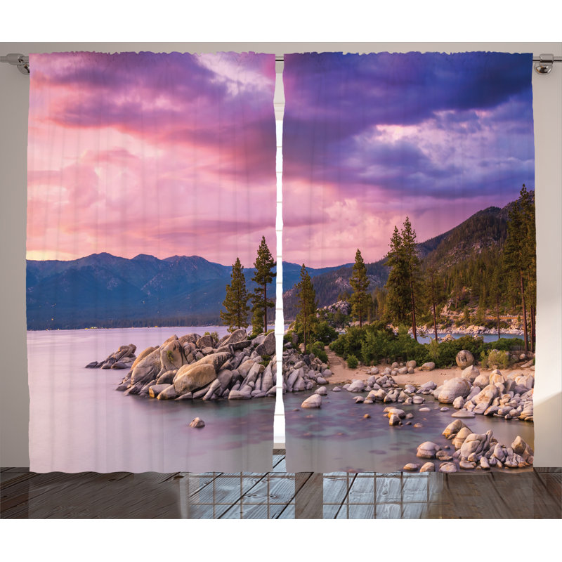 Semi Sheer Curtain Pair, 54" x 63"
