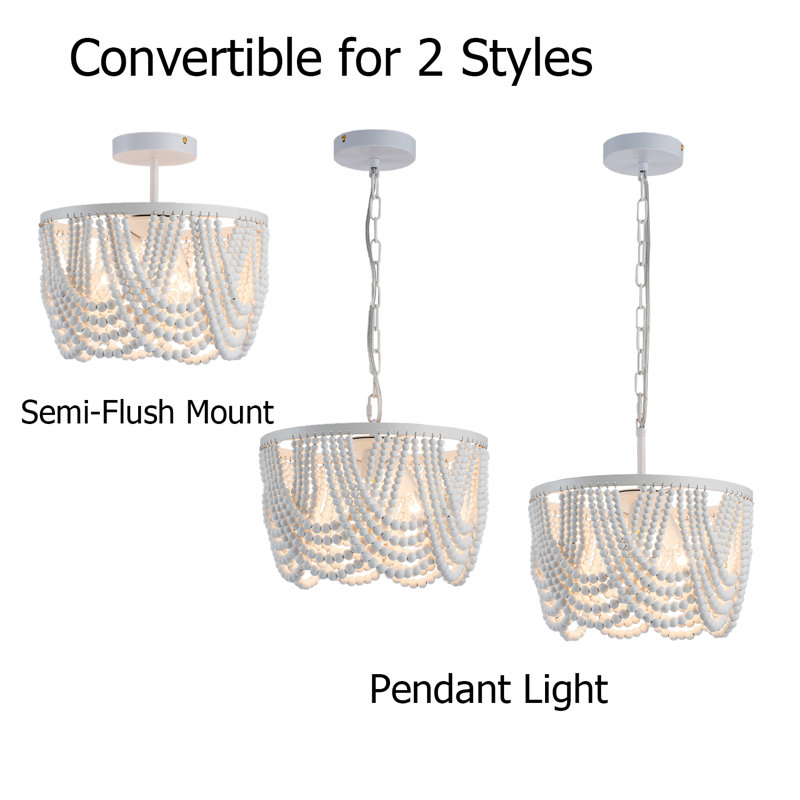 Chyleen 3 - Light Dimmable Novelty Chandelier, White