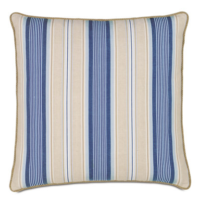 Taie décorative européenne en coton maritime Marine