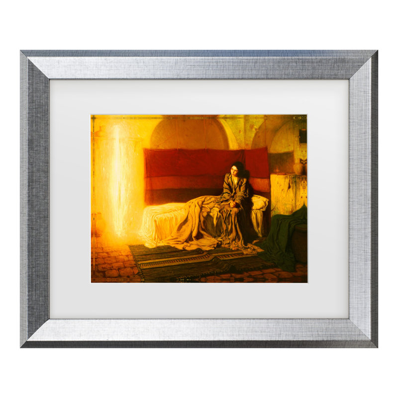 Art encadré par Henry Ossawa Tanner, Argent, H 19,5 po x l 23,5 po x P 0,75 po