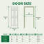 Porte à 6 panneaux en bois manufacturé 24 po x 80 po H 24 po pour garde-robe d'intérieur et de chambre à coucher-116653093