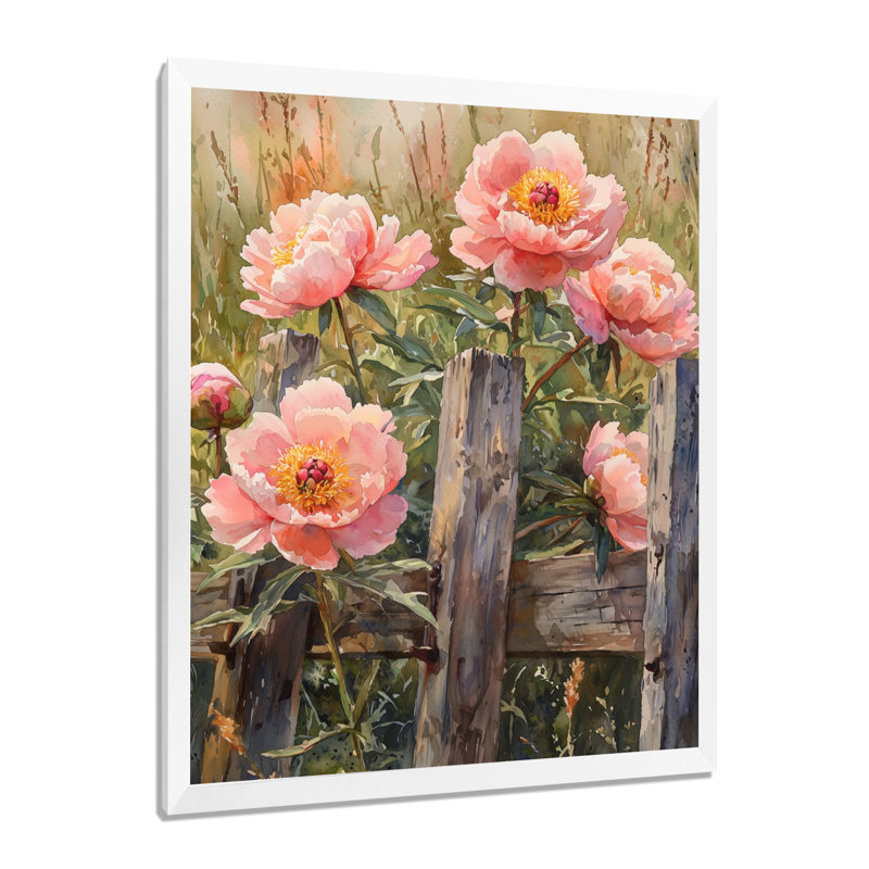 Harvel - art mural sur toile florale, H 32 po x l 24 po, Reproduction encadrée d'une seule photo, White