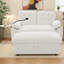 Canapé inclinable moderne avec repose-pieds double beige
