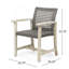 Chaise de salle à manger en bois et osier Hampton (ensemble de 2)-1464078567