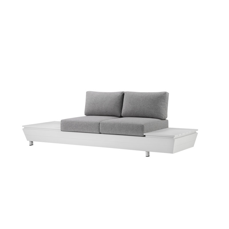 Yacht 3 Piece Outdoor Sectional Grey, Gray