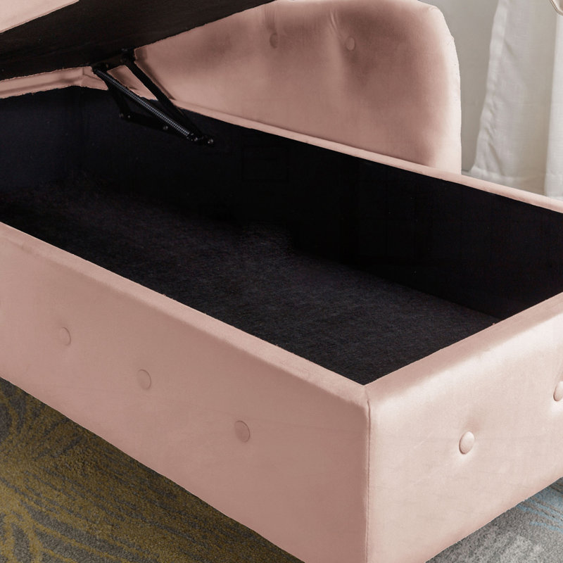 Chaise longue rembourrée pour l'intérieur, Rose, Brun