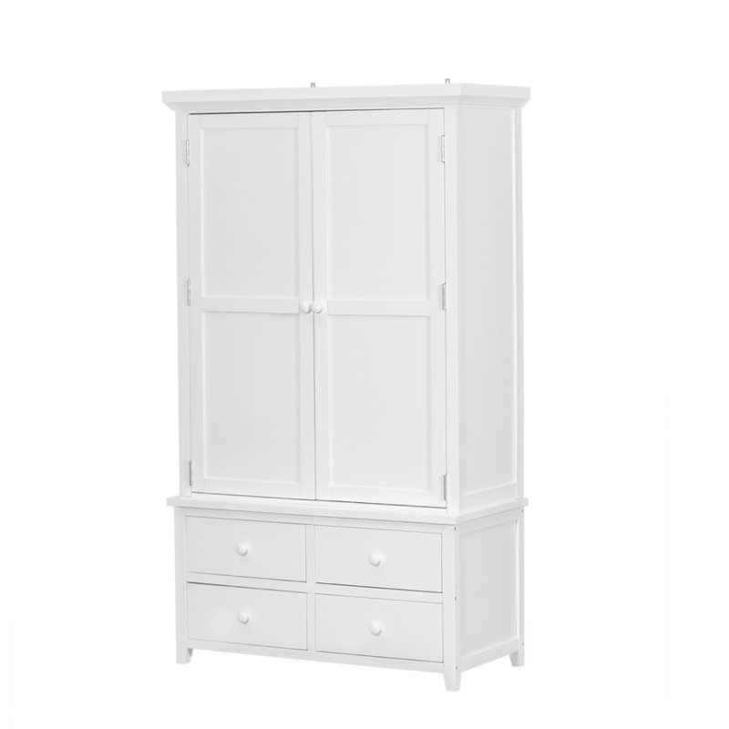 Freestanding Large Kitchen Pantry Wooden Kitchen Storage Cabinet with 8 Door Shelves, White