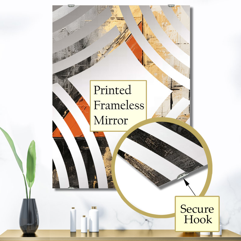Rosenberry - Miroirs muraux décoratifs à collage abstrait MIR131632, 40 po x 30 po