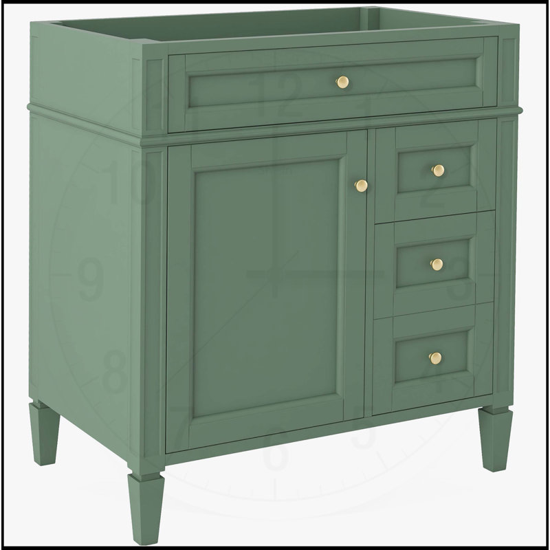 Meuble-lavabo de 30 po sans lavabo supérieur, Vert
