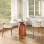 5 - Piece Kitchen Dining Table Set Farmhouse Round Pedestal (1 Table 4 Chairs)-1213789745-1213789750