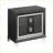 Metallic Grey 2-Drawer Modern Bedroom Nightstand
