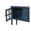 Console avec buffet et tablette inférieure, armoire de rangement en bois / verre de style campagnard (bleu marine antique)-1183674449