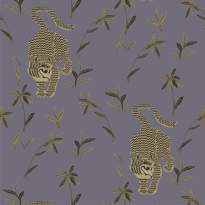 Stalking Tiger - Dusk Lavender Wallpaper