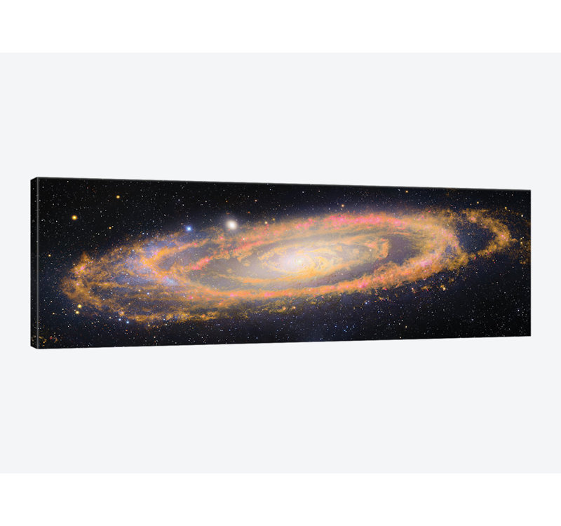 « m 31, andromeda galaxy v », reproduction d’impression sur toile, H 12 po x l 36 po x P 1,5 po, Toile tendue