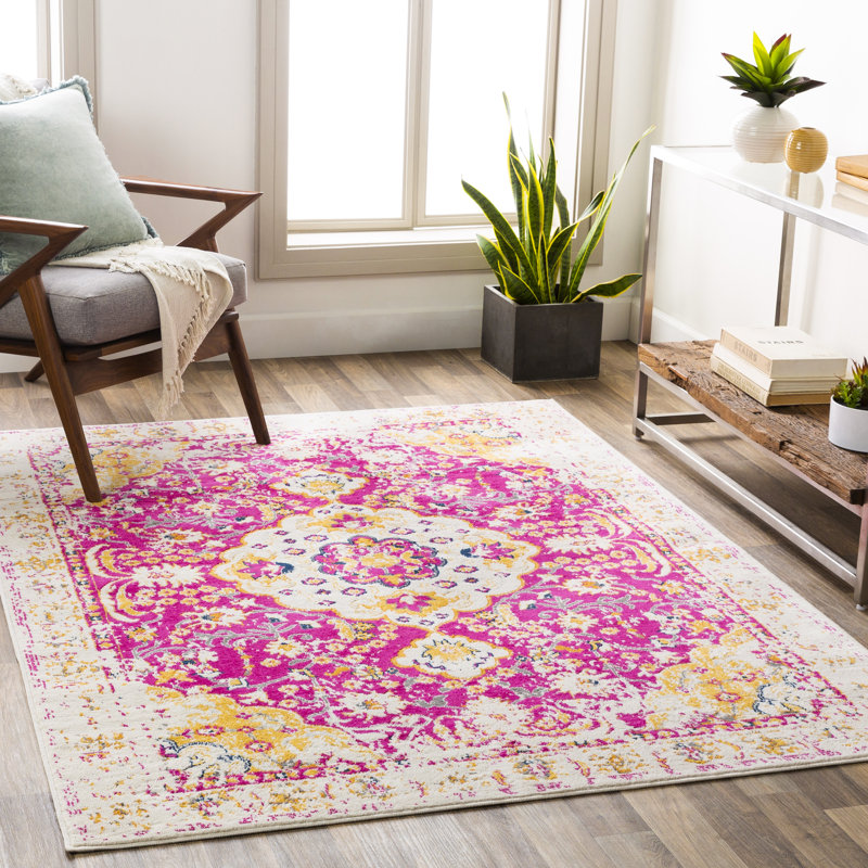 Fleeman Floral Indoor Rug, Rectangle 5'3" x 7'1"