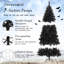 Arbre d'Halloween 7 pi avec 572 branches et aiguilles de pin givrées 320 lumières DEL blanches-1991163490