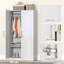 Armoire-penderie moderne à 2 portes, blanc-1629896055