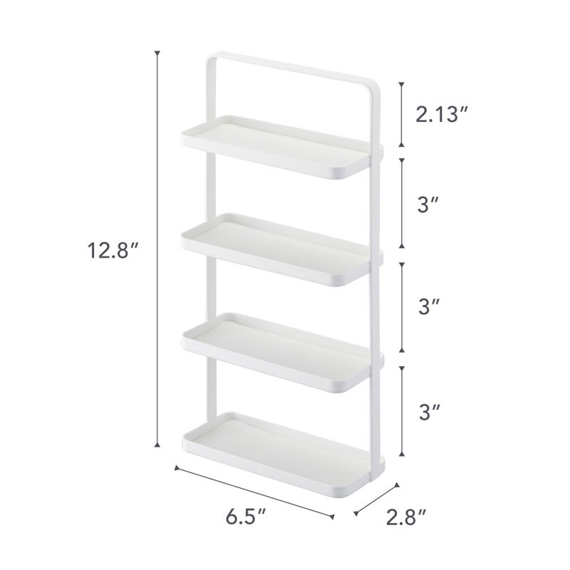 White 4-Tier Metal Jewelry and Accessory Stand