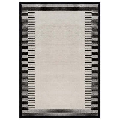 Tapis moderne à motif abstrait à bordure douce