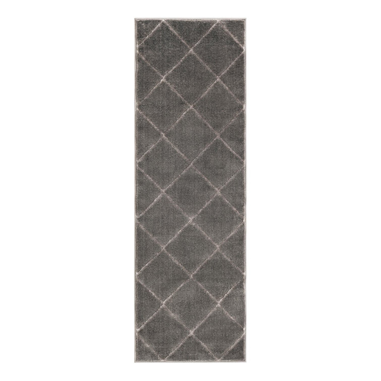 Latitude Run® Checks Novica Rug Gray and Silver
