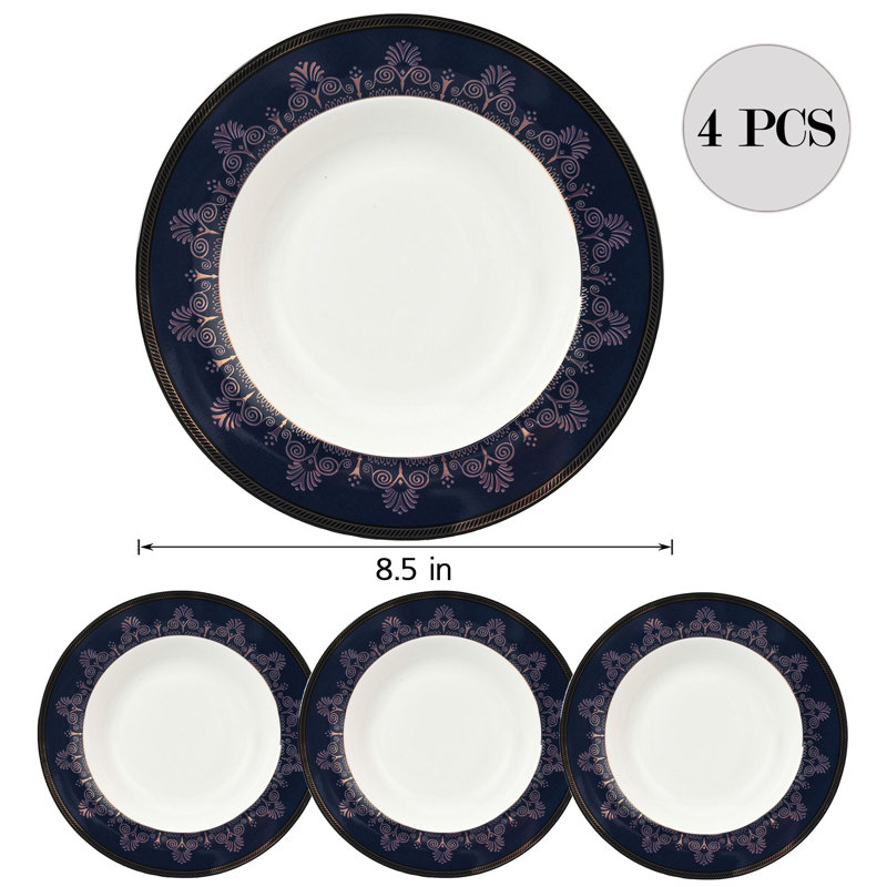 Fine China Deep Plates 8.5''
